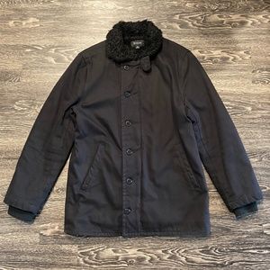 Brixton Coat with Shearling Collar and Lining